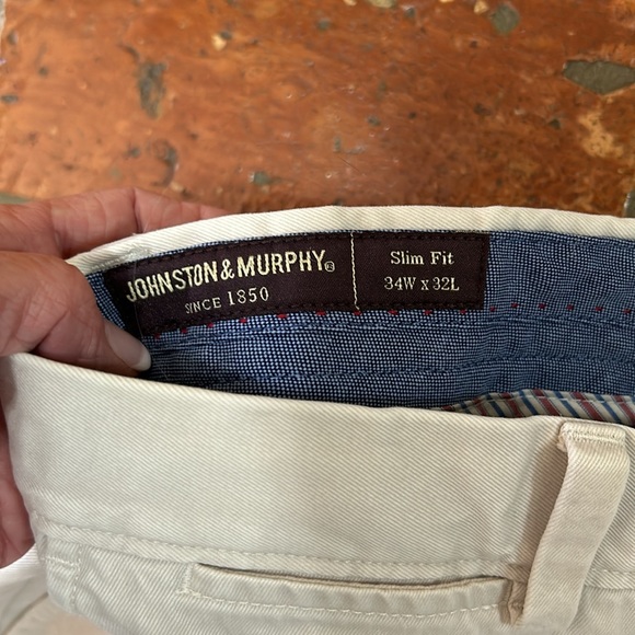 Johnston & Murphy slim fit chinos sz 34 X32 - Picture 7 of 13